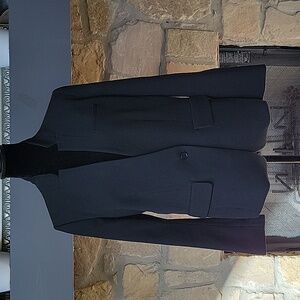 Ann Taylor LOFT Modern black notched lapel blazer, size 10 petite